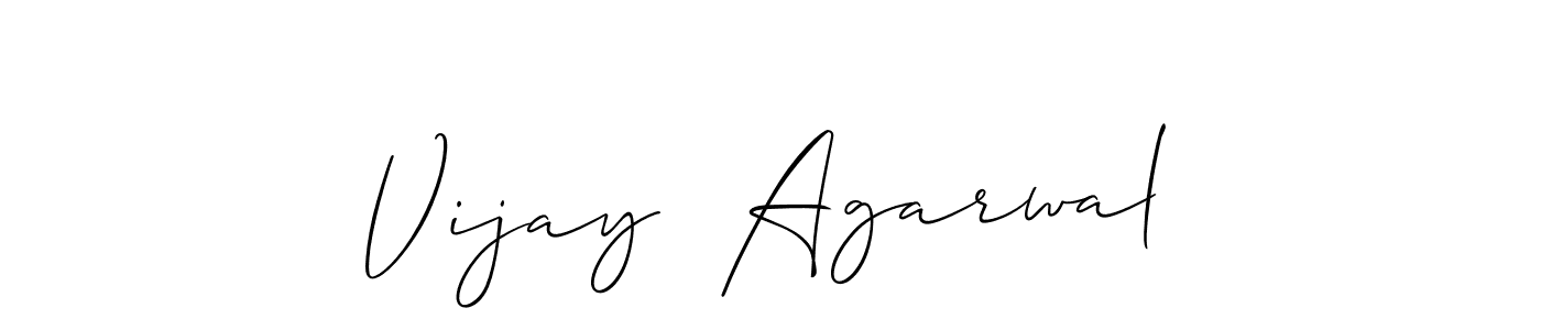 How to make Vijay  Agarwal name signature. Use Allison_Script style for creating short signs online. This is the latest handwritten sign. Vijay  Agarwal signature style 2 images and pictures png