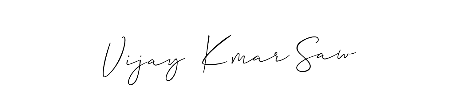 if you are searching for the best signature style for your name Vijay  Kmar Saw. so please give up your signature search. here we have designed multiple signature styles  using Allison_Script. Vijay  Kmar Saw signature style 2 images and pictures png