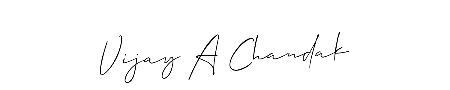 This is the best signature style for the Vijay A Chandak name. Also you like these signature font (Allison_Script). Mix name signature. Vijay A Chandak signature style 2 images and pictures png