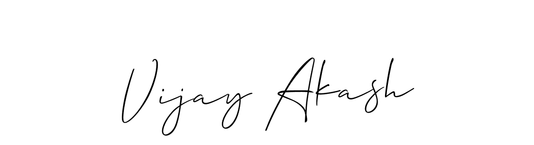 It looks lik you need a new signature style for name Vijay Akash. Design unique handwritten (Allison_Script) signature with our free signature maker in just a few clicks. Vijay Akash signature style 2 images and pictures png