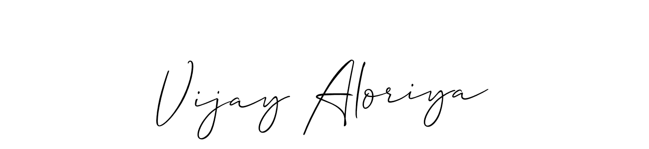 Allison_Script is a professional signature style that is perfect for those who want to add a touch of class to their signature. It is also a great choice for those who want to make their signature more unique. Get Vijay Aloriya name to fancy signature for free. Vijay Aloriya signature style 2 images and pictures png