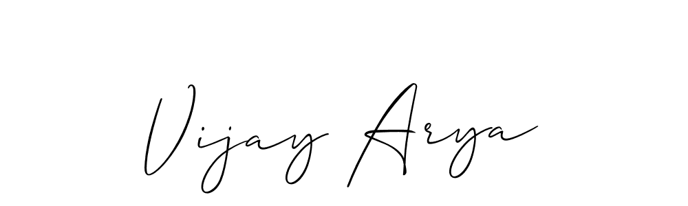 Design your own signature with our free online signature maker. With this signature software, you can create a handwritten (Allison_Script) signature for name Vijay Arya. Vijay Arya signature style 2 images and pictures png