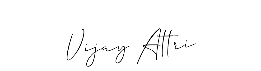 Use a signature maker to create a handwritten signature online. With this signature software, you can design (Allison_Script) your own signature for name Vijay Attri. Vijay Attri signature style 2 images and pictures png