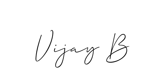 How to make Vijay B signature? Allison_Script is a professional autograph style. Create handwritten signature for Vijay B name. Vijay B signature style 2 images and pictures png