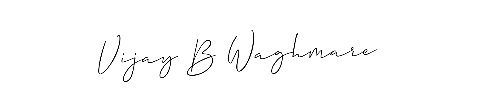 Use a signature maker to create a handwritten signature online. With this signature software, you can design (Allison_Script) your own signature for name Vijay B Waghmare. Vijay B Waghmare signature style 2 images and pictures png