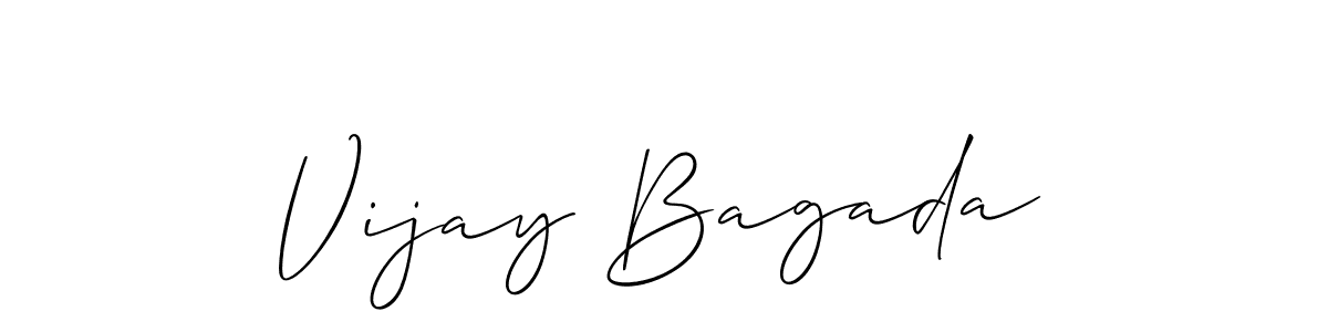 How to make Vijay Bagada signature? Allison_Script is a professional autograph style. Create handwritten signature for Vijay Bagada name. Vijay Bagada signature style 2 images and pictures png