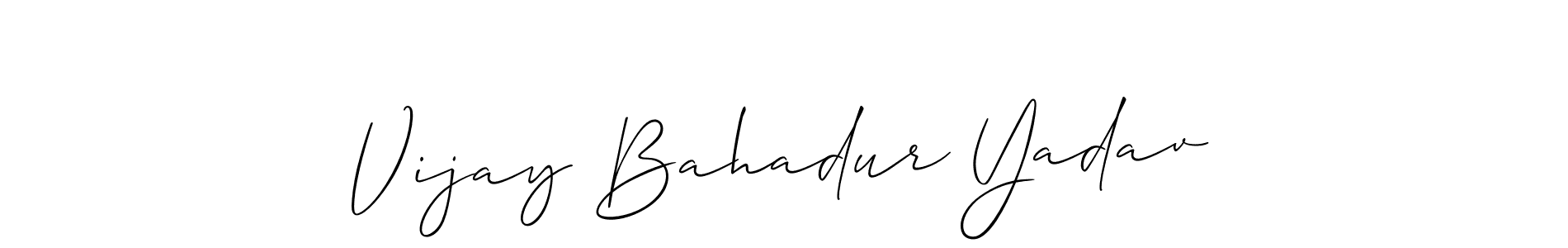 Also You can easily find your signature by using the search form. We will create Vijay Bahadur Yadav name handwritten signature images for you free of cost using Allison_Script sign style. Vijay Bahadur Yadav signature style 2 images and pictures png