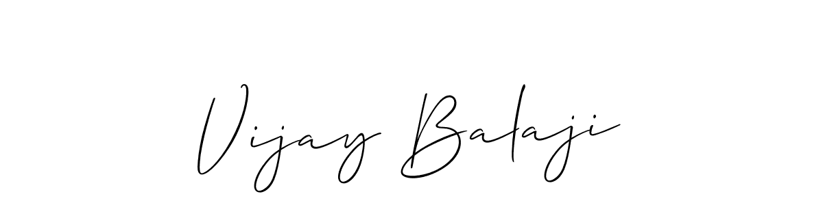 You should practise on your own different ways (Allison_Script) to write your name (Vijay Balaji) in signature. don't let someone else do it for you. Vijay Balaji signature style 2 images and pictures png