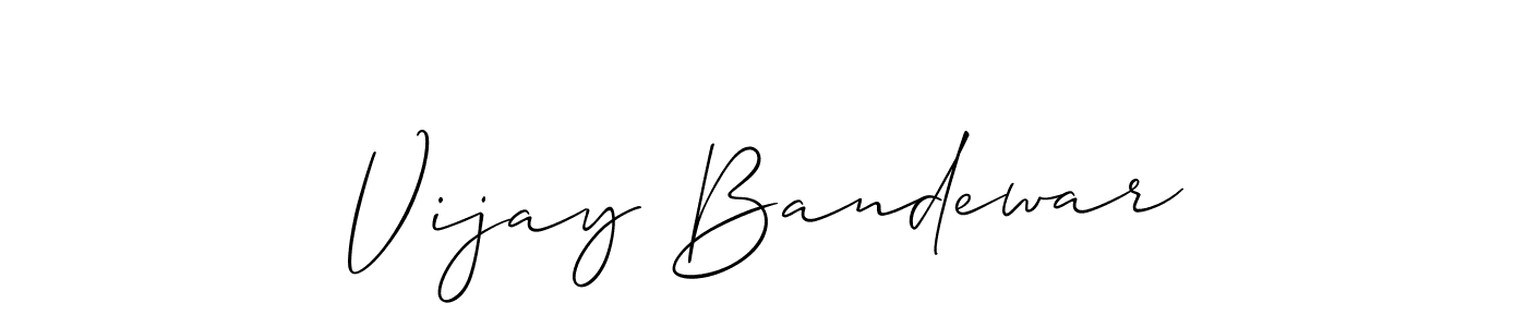 if you are searching for the best signature style for your name Vijay Bandewar. so please give up your signature search. here we have designed multiple signature styles  using Allison_Script. Vijay Bandewar signature style 2 images and pictures png