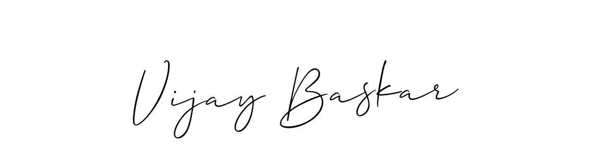 The best way (Allison_Script) to make a short signature is to pick only two or three words in your name. The name Vijay Baskar include a total of six letters. For converting this name. Vijay Baskar signature style 2 images and pictures png