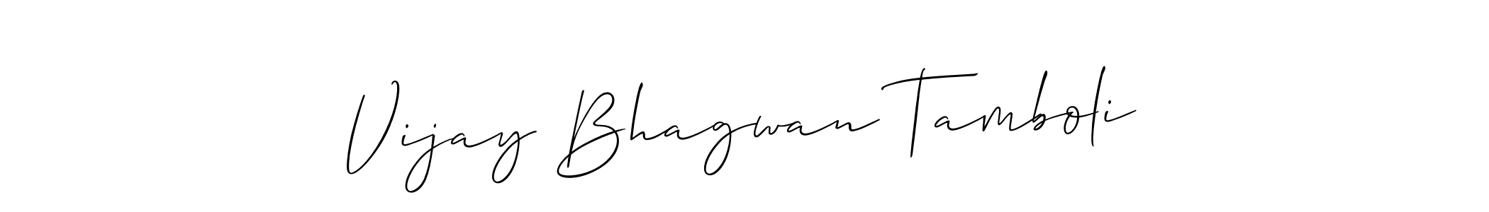 Create a beautiful signature design for name Vijay Bhagwan Tamboli. With this signature (Allison_Script) fonts, you can make a handwritten signature for free. Vijay Bhagwan Tamboli signature style 2 images and pictures png