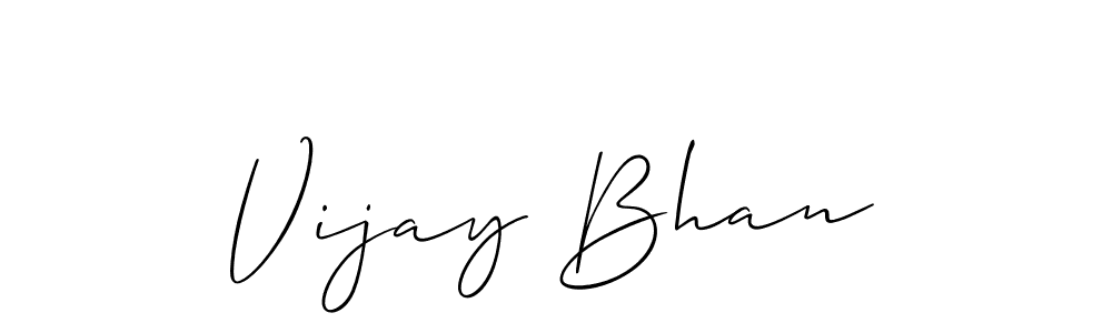 Also we have Vijay Bhan name is the best signature style. Create professional handwritten signature collection using Allison_Script autograph style. Vijay Bhan signature style 2 images and pictures png