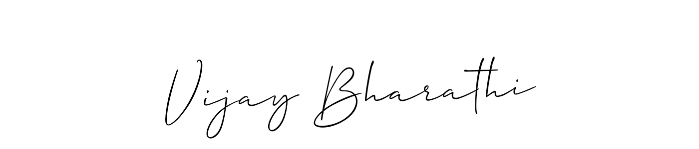You should practise on your own different ways (Allison_Script) to write your name (Vijay Bharathi) in signature. don't let someone else do it for you. Vijay Bharathi signature style 2 images and pictures png