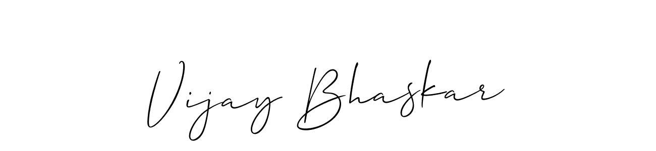 It looks lik you need a new signature style for name Vijay Bhaskar. Design unique handwritten (Allison_Script) signature with our free signature maker in just a few clicks. Vijay Bhaskar signature style 2 images and pictures png