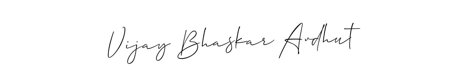 Use a signature maker to create a handwritten signature online. With this signature software, you can design (Allison_Script) your own signature for name Vijay Bhaskar Avdhut. Vijay Bhaskar Avdhut signature style 2 images and pictures png