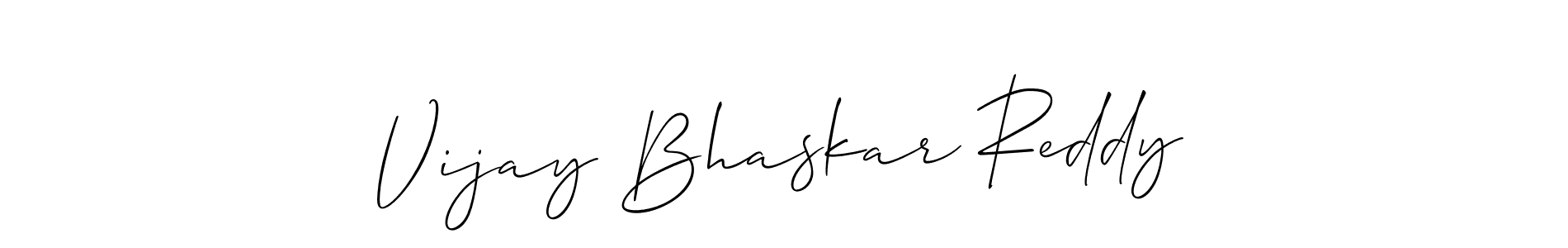 The best way (Allison_Script) to make a short signature is to pick only two or three words in your name. The name Vijay Bhaskar Reddy include a total of six letters. For converting this name. Vijay Bhaskar Reddy signature style 2 images and pictures png