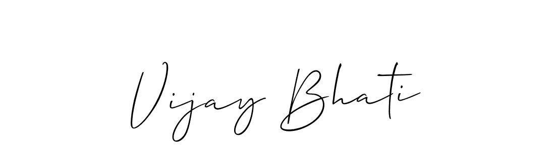 The best way (Allison_Script) to make a short signature is to pick only two or three words in your name. The name Vijay Bhati include a total of six letters. For converting this name. Vijay Bhati signature style 2 images and pictures png