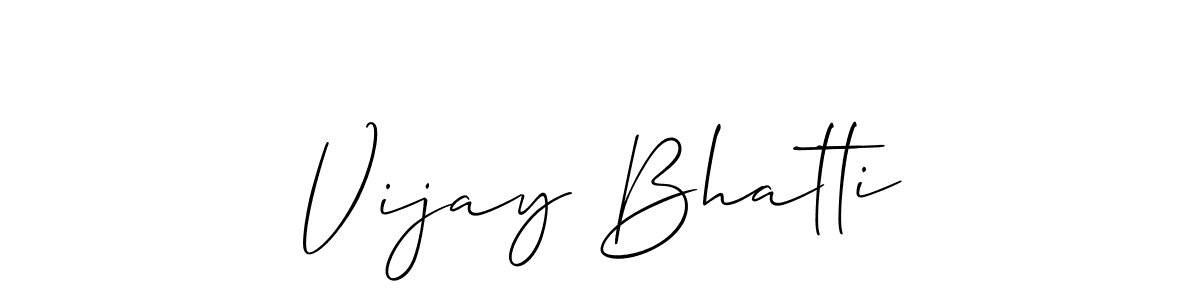 Vijay Bhatti stylish signature style. Best Handwritten Sign (Allison_Script) for my name. Handwritten Signature Collection Ideas for my name Vijay Bhatti. Vijay Bhatti signature style 2 images and pictures png