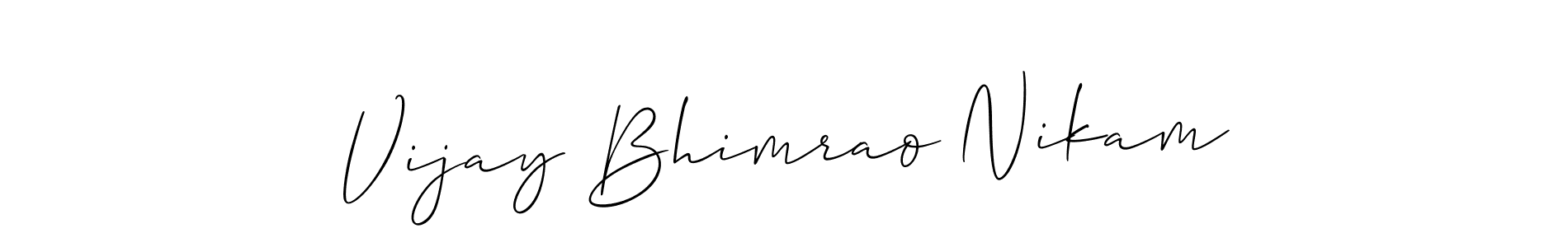 Create a beautiful signature design for name Vijay Bhimrao Nikam. With this signature (Allison_Script) fonts, you can make a handwritten signature for free. Vijay Bhimrao Nikam signature style 2 images and pictures png