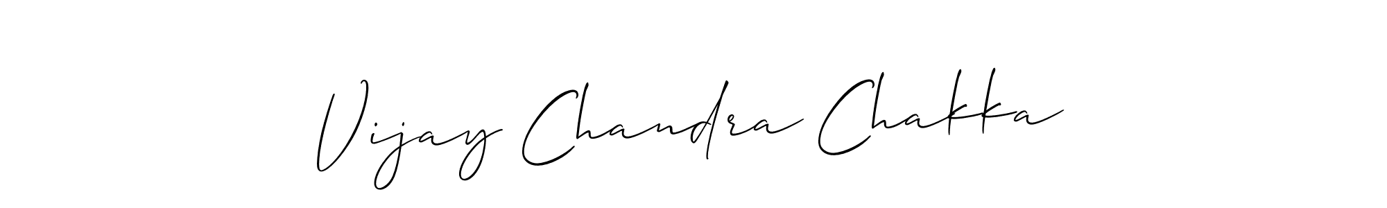 How to make Vijay Chandra Chakka signature? Allison_Script is a professional autograph style. Create handwritten signature for Vijay Chandra Chakka name. Vijay Chandra Chakka signature style 2 images and pictures png