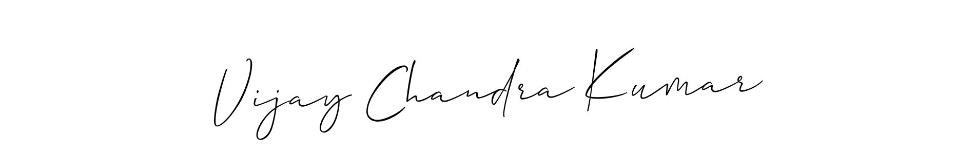 if you are searching for the best signature style for your name Vijay Chandra Kumar. so please give up your signature search. here we have designed multiple signature styles  using Allison_Script. Vijay Chandra Kumar signature style 2 images and pictures png