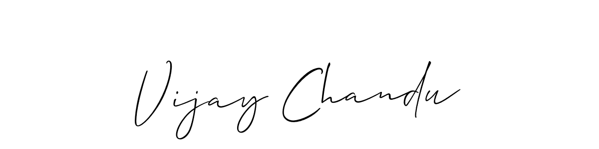 Make a beautiful signature design for name Vijay Chandu. With this signature (Allison_Script) style, you can create a handwritten signature for free. Vijay Chandu signature style 2 images and pictures png