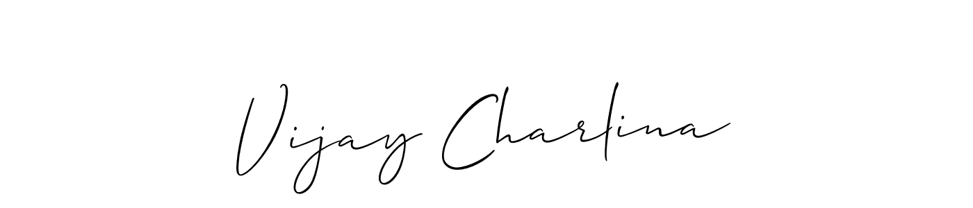 Best and Professional Signature Style for Vijay Charlina. Allison_Script Best Signature Style Collection. Vijay Charlina signature style 2 images and pictures png