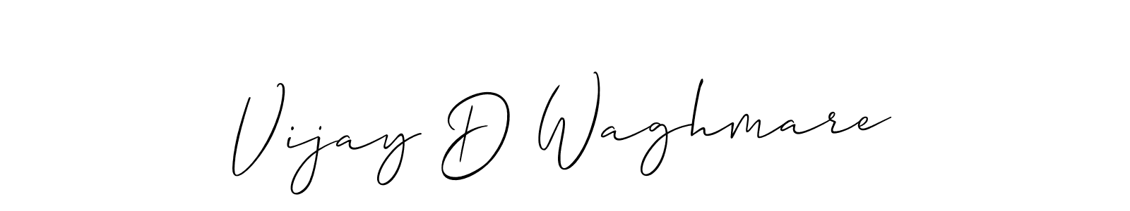 Use a signature maker to create a handwritten signature online. With this signature software, you can design (Allison_Script) your own signature for name Vijay D Waghmare. Vijay D Waghmare signature style 2 images and pictures png