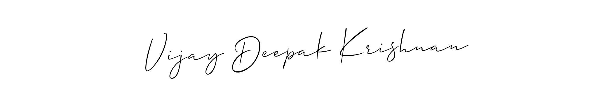 Once you've used our free online signature maker to create your best signature Allison_Script style, it's time to enjoy all of the benefits that Vijay Deepak Krishnan name signing documents. Vijay Deepak Krishnan signature style 2 images and pictures png