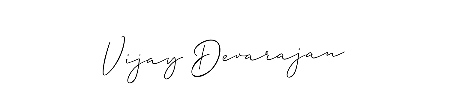 Vijay Devarajan stylish signature style. Best Handwritten Sign (Allison_Script) for my name. Handwritten Signature Collection Ideas for my name Vijay Devarajan. Vijay Devarajan signature style 2 images and pictures png