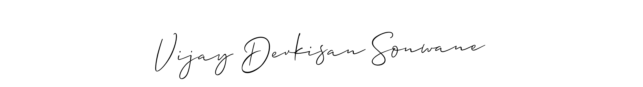 Design your own signature with our free online signature maker. With this signature software, you can create a handwritten (Allison_Script) signature for name Vijay Devkisan Sonwane. Vijay Devkisan Sonwane signature style 2 images and pictures png