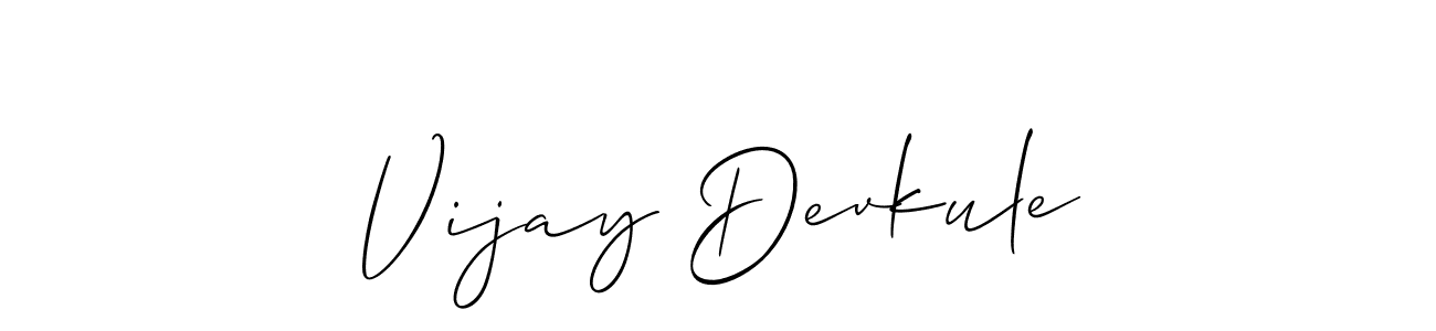 Also You can easily find your signature by using the search form. We will create Vijay Devkule name handwritten signature images for you free of cost using Allison_Script sign style. Vijay Devkule signature style 2 images and pictures png