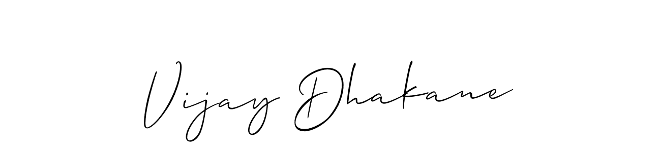 Also we have Vijay Dhakane name is the best signature style. Create professional handwritten signature collection using Allison_Script autograph style. Vijay Dhakane signature style 2 images and pictures png