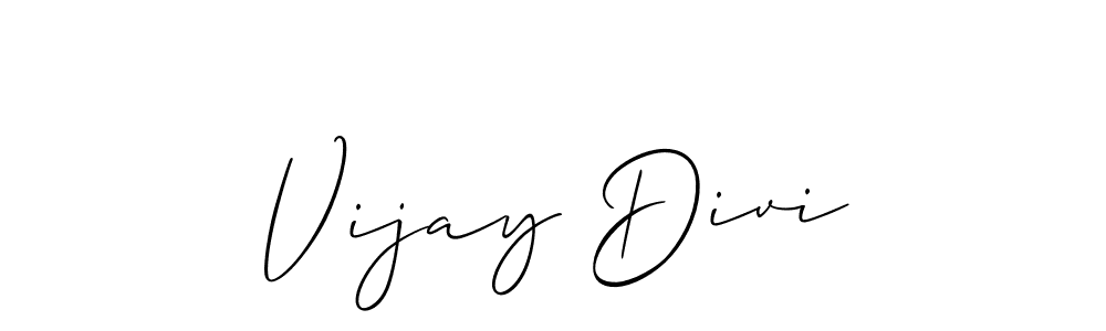 Also You can easily find your signature by using the search form. We will create Vijay Divi name handwritten signature images for you free of cost using Allison_Script sign style. Vijay Divi signature style 2 images and pictures png