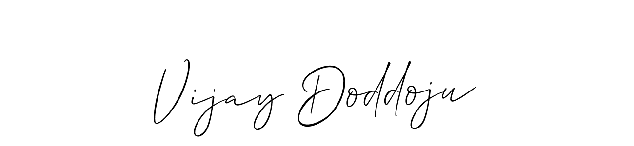 Create a beautiful signature design for name Vijay Doddoju. With this signature (Allison_Script) fonts, you can make a handwritten signature for free. Vijay Doddoju signature style 2 images and pictures png