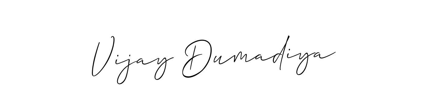 Vijay Dumadiya stylish signature style. Best Handwritten Sign (Allison_Script) for my name. Handwritten Signature Collection Ideas for my name Vijay Dumadiya. Vijay Dumadiya signature style 2 images and pictures png