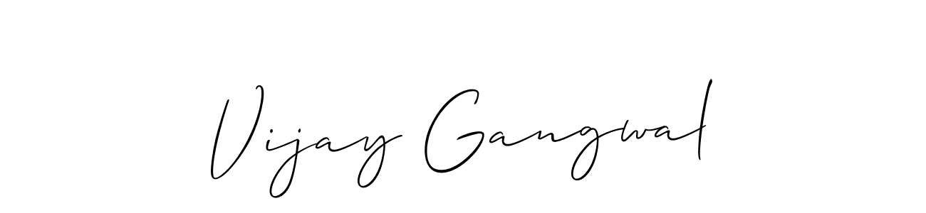 Make a short Vijay Gangwal signature style. Manage your documents anywhere anytime using Allison_Script. Create and add eSignatures, submit forms, share and send files easily. Vijay Gangwal signature style 2 images and pictures png