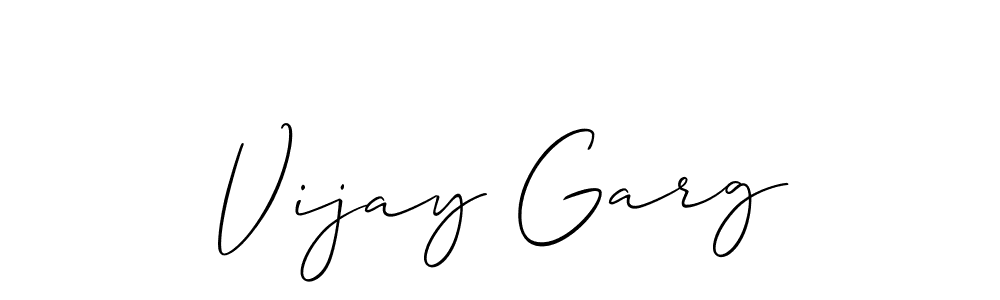 How to make Vijay Garg signature? Allison_Script is a professional autograph style. Create handwritten signature for Vijay Garg name. Vijay Garg signature style 2 images and pictures png