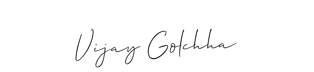 Design your own signature with our free online signature maker. With this signature software, you can create a handwritten (Allison_Script) signature for name Vijay Golchha. Vijay Golchha signature style 2 images and pictures png