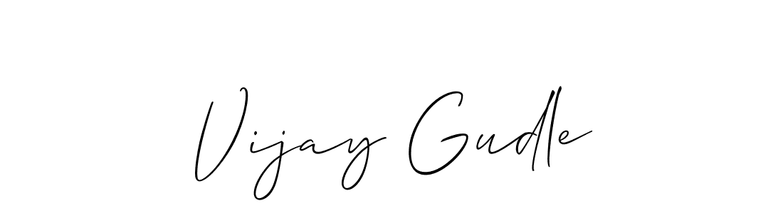 Vijay Gudle stylish signature style. Best Handwritten Sign (Allison_Script) for my name. Handwritten Signature Collection Ideas for my name Vijay Gudle. Vijay Gudle signature style 2 images and pictures png