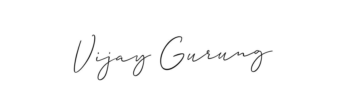 The best way (Allison_Script) to make a short signature is to pick only two or three words in your name. The name Vijay Gurung include a total of six letters. For converting this name. Vijay Gurung signature style 2 images and pictures png