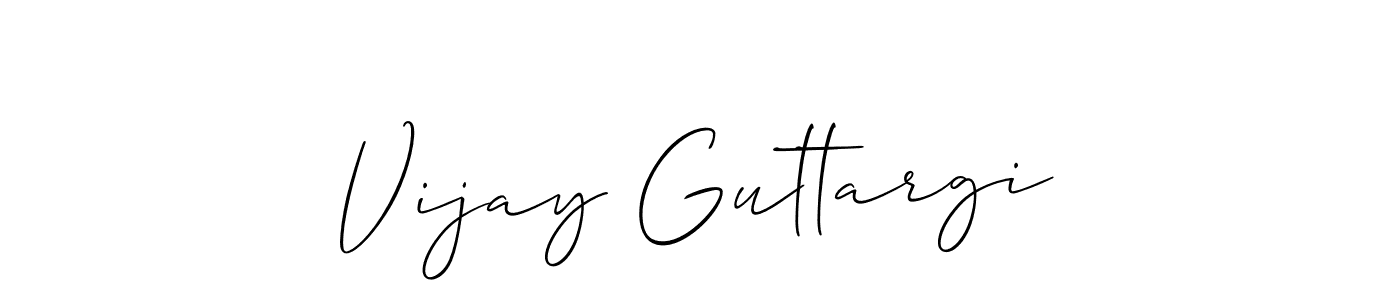 Design your own signature with our free online signature maker. With this signature software, you can create a handwritten (Allison_Script) signature for name Vijay Guttargi. Vijay Guttargi signature style 2 images and pictures png