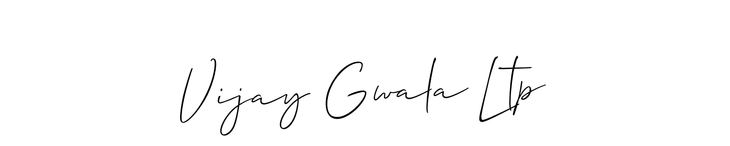 Make a beautiful signature design for name Vijay Gwala Ltp. With this signature (Allison_Script) style, you can create a handwritten signature for free. Vijay Gwala Ltp signature style 2 images and pictures png