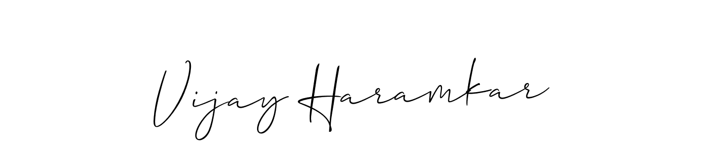 How to make Vijay Haramkar signature? Allison_Script is a professional autograph style. Create handwritten signature for Vijay Haramkar name. Vijay Haramkar signature style 2 images and pictures png