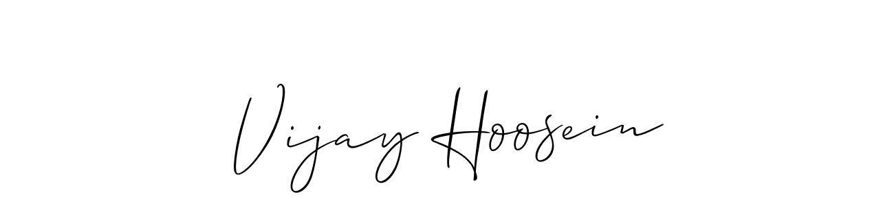 It looks lik you need a new signature style for name Vijay Hoosein. Design unique handwritten (Allison_Script) signature with our free signature maker in just a few clicks. Vijay Hoosein signature style 2 images and pictures png