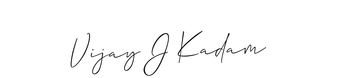 You should practise on your own different ways (Allison_Script) to write your name (Vijay J Kadam) in signature. don't let someone else do it for you. Vijay J Kadam signature style 2 images and pictures png