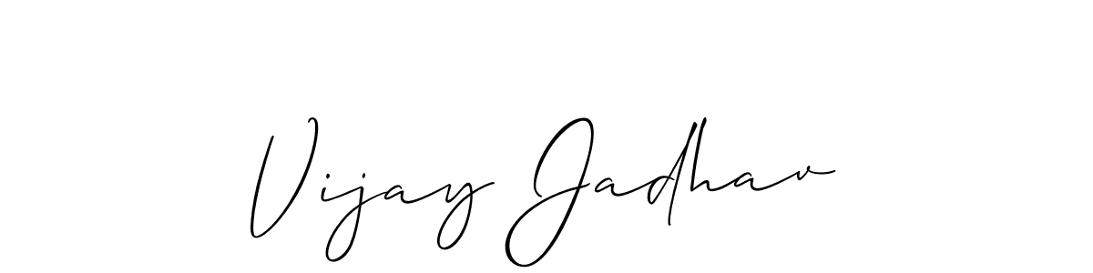Also we have Vijay Jadhav name is the best signature style. Create professional handwritten signature collection using Allison_Script autograph style. Vijay Jadhav signature style 2 images and pictures png