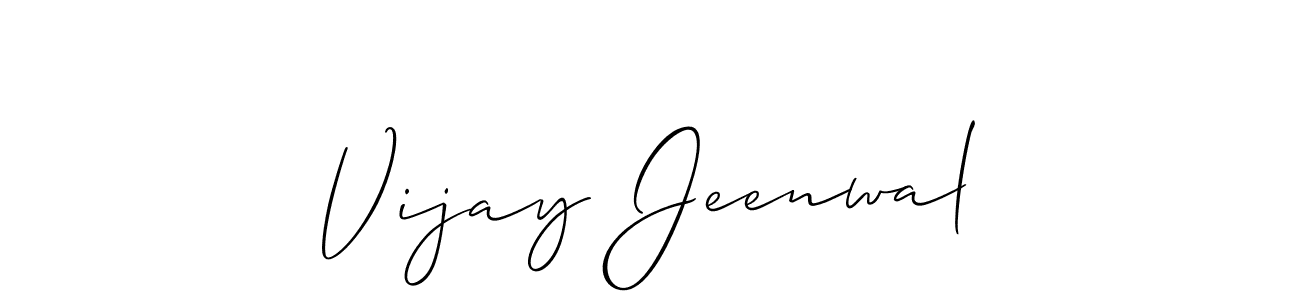 Use a signature maker to create a handwritten signature online. With this signature software, you can design (Allison_Script) your own signature for name Vijay Jeenwal. Vijay Jeenwal signature style 2 images and pictures png