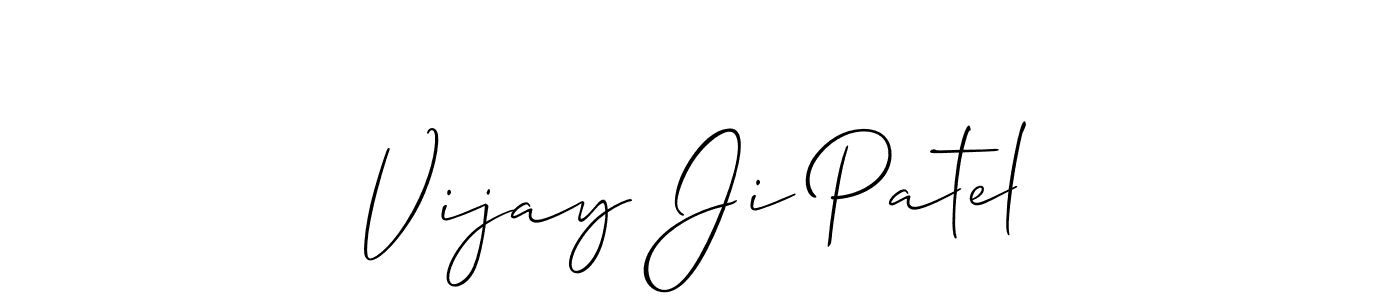Create a beautiful signature design for name Vijay Ji Patel. With this signature (Allison_Script) fonts, you can make a handwritten signature for free. Vijay Ji Patel signature style 2 images and pictures png
