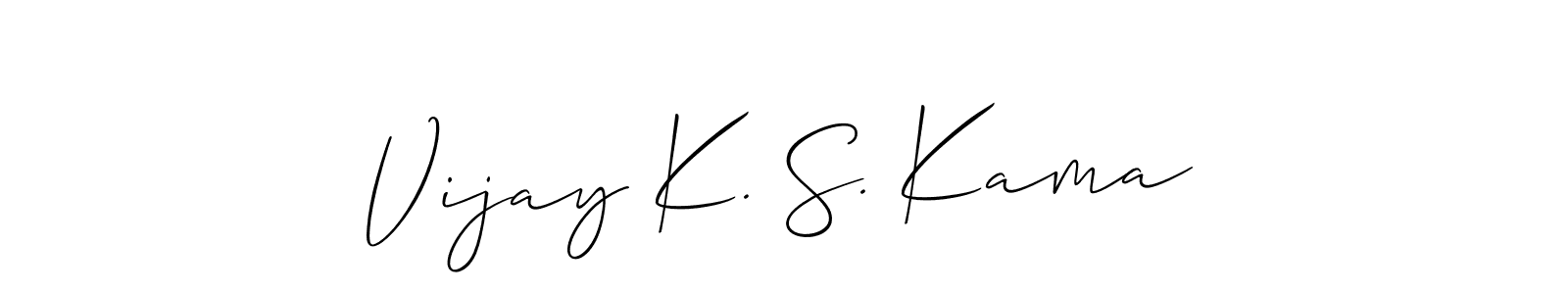 Design your own signature with our free online signature maker. With this signature software, you can create a handwritten (Allison_Script) signature for name Vijay K. S. Kama. Vijay K. S. Kama signature style 2 images and pictures png